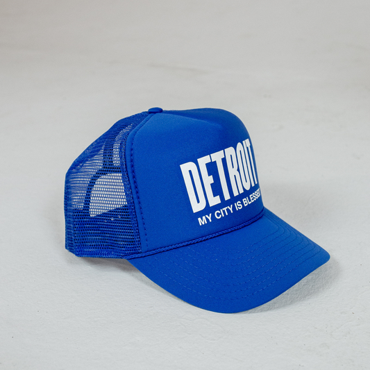 My City Is Blessed Trucker - Royal Blue