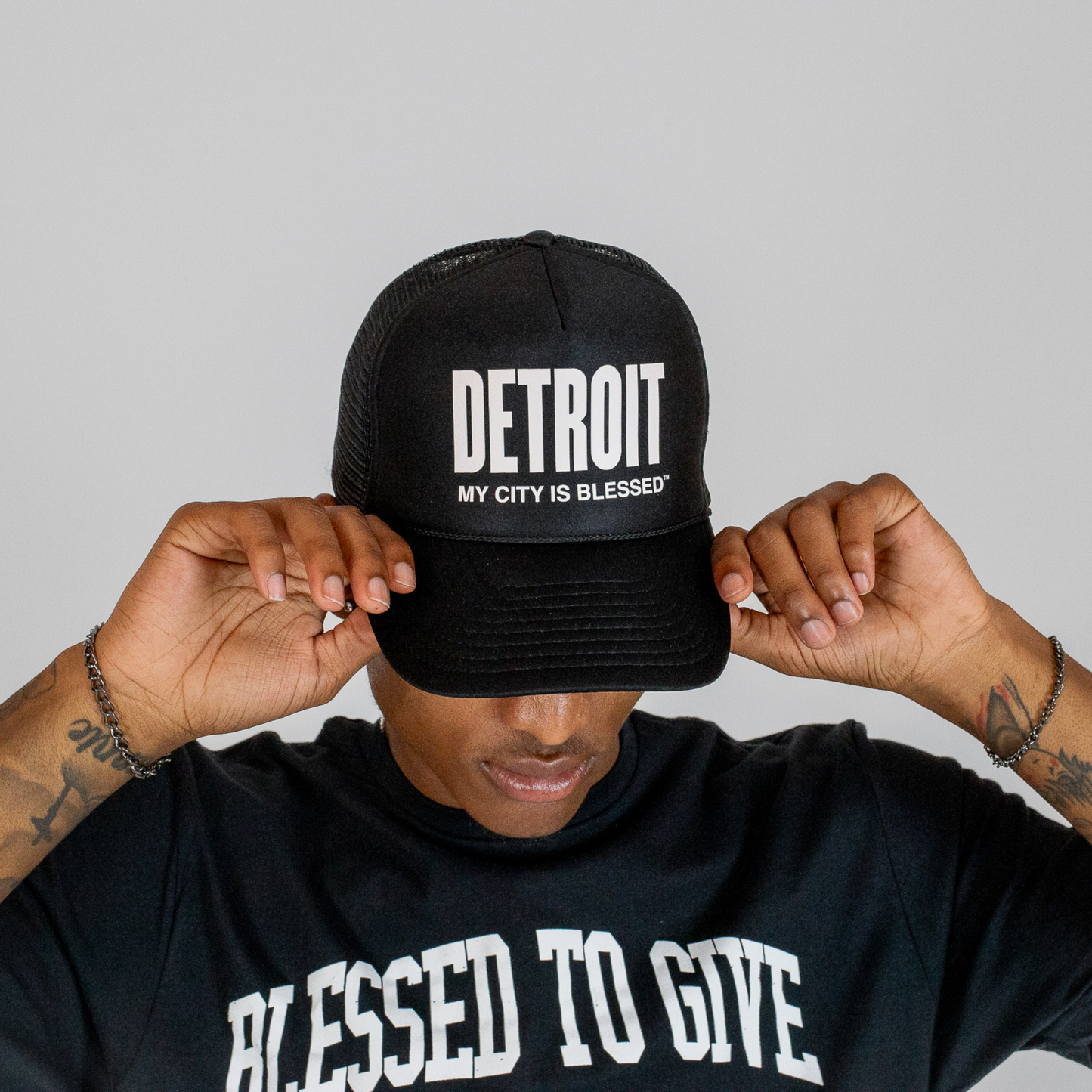 My City Is Blessed Trucker - Black